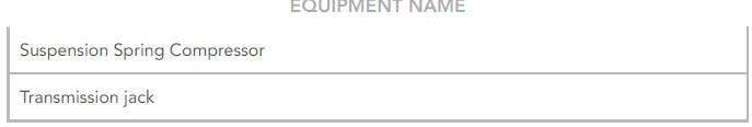 GENERAL EQUIPMENT