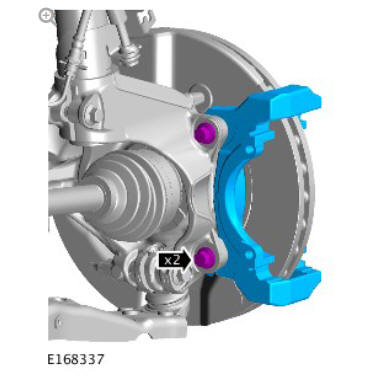 Front disc brake brake caliper anchor plate (G1785106) removal and installation