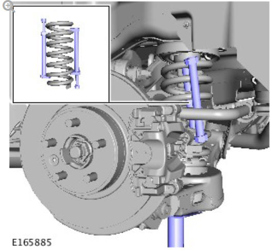 Rear suspension spring (G1774680) Removal and installation