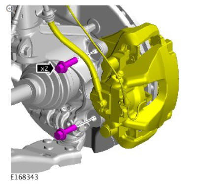 Front disc brake brake disc (G1785104) removal and installation