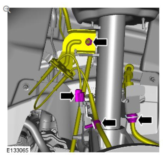 Front suspension shock absorber and spring assembly (G1779643) - Installation
