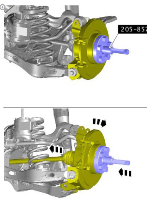Rear drive halfshafts rear right halfshaft (G1791655) - Removal