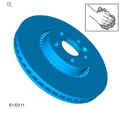 Front disc brake brake disc (G1785104) removal and installation