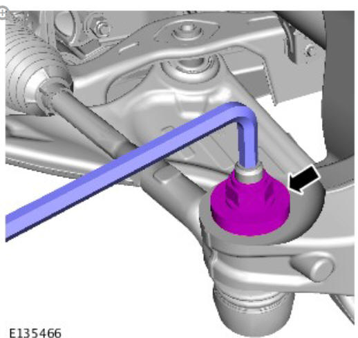 Front suspension wheel knuckle (G1778608) - Removal