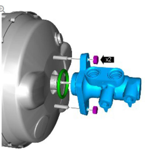Hydraulic brake actuation brake master cylinder (G1785122) removal and installation