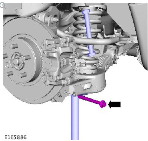 Rear suspension spring (G1774680) Removal and installation