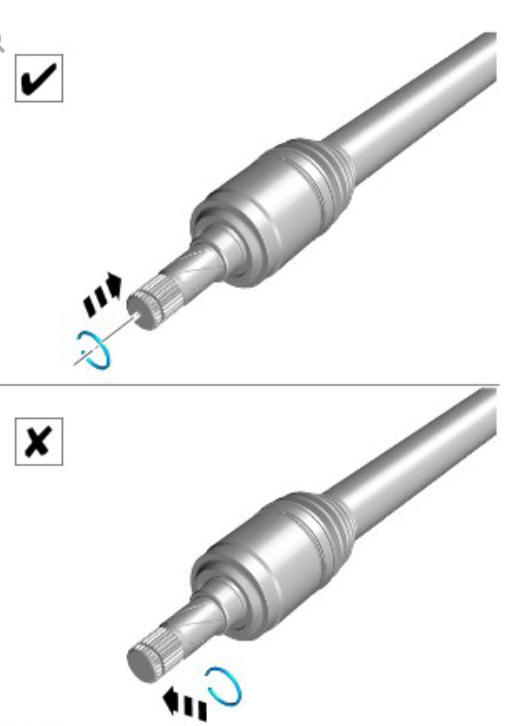 Rear drive halfshafts rear right halfshaft (G1791655) - Installation