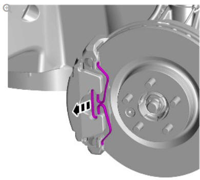 Front disc brake brake pads (G1785103) removal and installation
