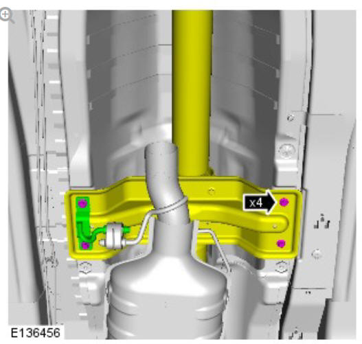 Rear drive axle_differential - Vehicles without- Active driveline drive pinion flange - vehicles with- 9HP48 9-speed automatic transmission - AWD (G1775379) Removal