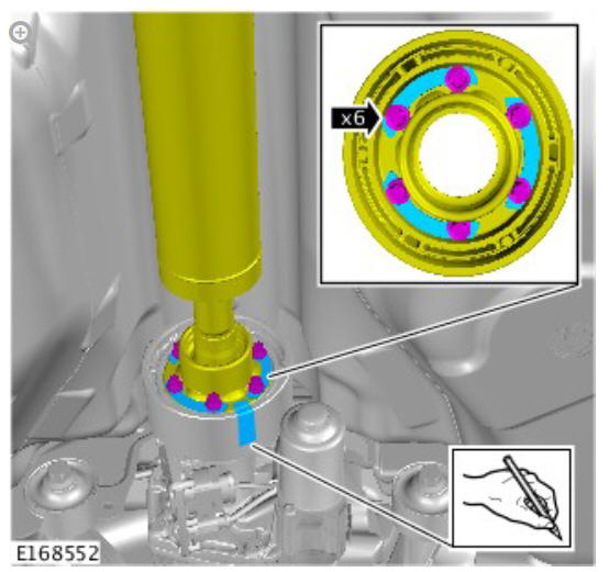 Rear drive axle_differential - Vehicles without- Active driveline drive pinion flange - vehicles with- 9HP48 9-speed automatic transmission - AWD (G1775379) Removal