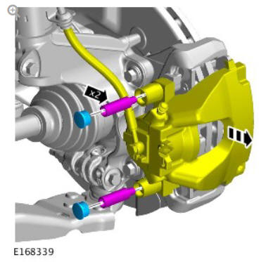 Front disc brake brake pads (G1785103) removal and installation