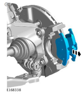 Front disc brake brake pads (G1785103) removal and installation
