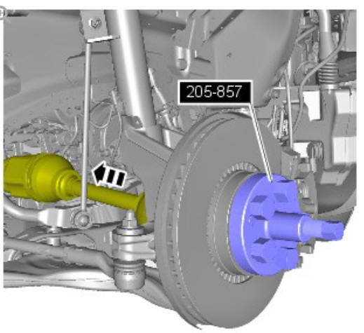 Front drive halfshafts front right halfshaft - RHD awd_lhd awd (G1794495) - Removal 