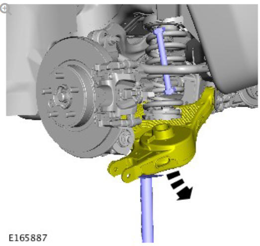 Rear suspension spring (G1774680) Removal and installation