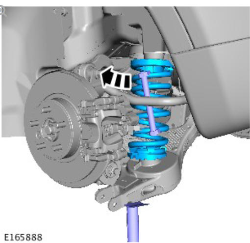 Rear suspension spring (G1774680) Removal and installation