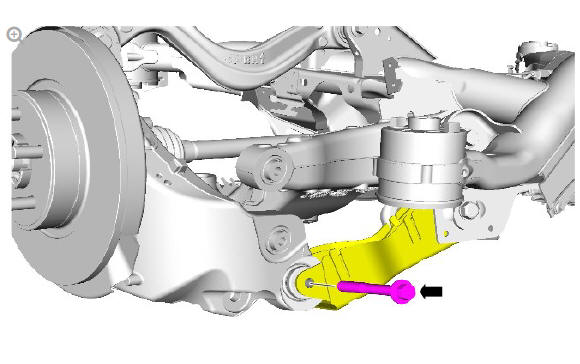 Rear suspension toe link (G1774720) Removal and installation