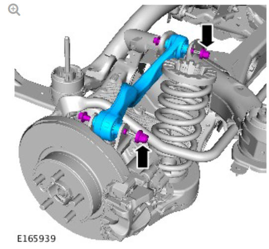 Rear suspension upper arm (G1774718) Removal and installation