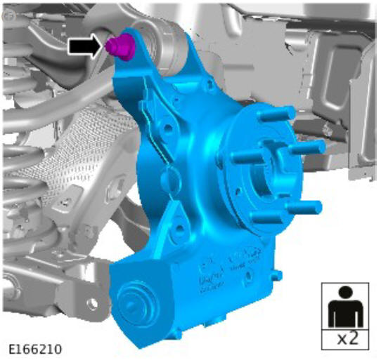Rear suspension wheel knuckle (G1775239) Removal 