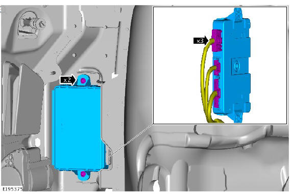 Keyless Vehicle Module (G2006704) / Removal and Installation