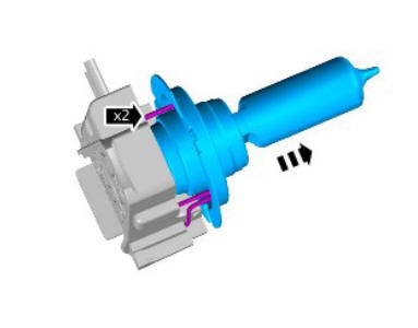 Headlamp Bulb (G1785270) Removal and Installation