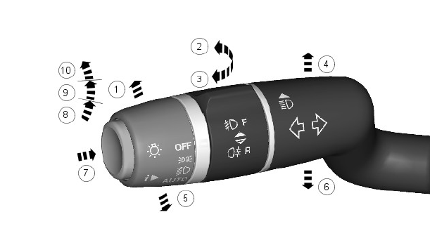 LEFT STEERING COLUMN MULTIFUNCTION SWITCH