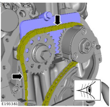 Engine - Ingenium i4 2.0l Diesel Upper Timing Chain (G1875889) / Removal