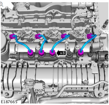 Fuel Charging and Controls - Ingenium i4 2.0l Diesel Fuel Rail (G1875959) / Removal 