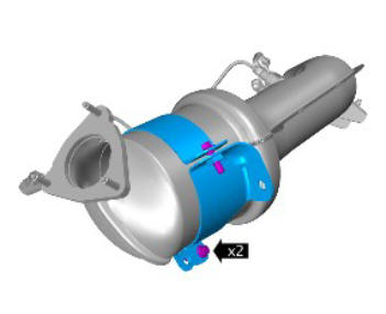 Exhaust - Ingenium i4 2.0l Diesel Catalytic Converter (G1880489) / Removal