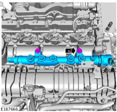 Fuel Charging and Controls - Ingenium i4 2.0l Diesel Fuel Rail (G1875959) / Removal 