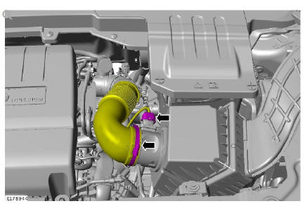 Intake Air Distribution and Filtering - Ingenium i4 2.0l Diesel Air Cleaner Element (G1877887) Removal and Installation