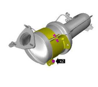Exhaust - Ingenium i4 2.0l Diesel Catalytic Converter (G1880489) / Installation