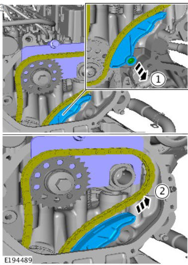 Engine - Ingenium i4 2.0l Diesel Upper Timing Chain (G1875889) / Removal