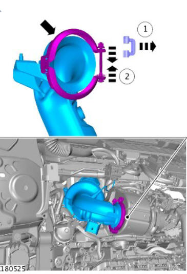 Exhaust - Ingenium i4 2.0l Diesel Catalytic Converter (G1880489) / Installation