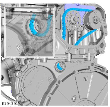 Engine - Ingenium i4 2.0l Diesel Upper Timing Chain (G1875889) / Installation