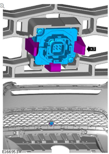 Parking Aid Front Parking Aid Camera (G1780351) / Removal and Installation