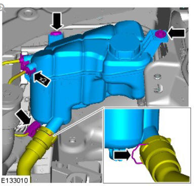 Engine Cooling - Ingenium i4 2.0l Diesel Coolant Expansion Tank (G1351264) / Removal and Installation