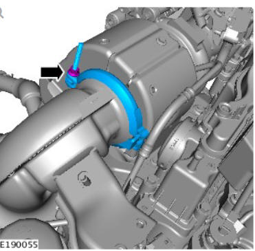 Exhaust - Ingenium i4 2.0l Diesel Catalytic Converter to Turbocharger Clamp (G1964846)/ Removal and Installation