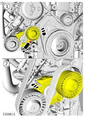 Accessory Drive - Ingenium i4 2.0l Diesel Accessory Drive Belt (G1882049) Removal and Installation