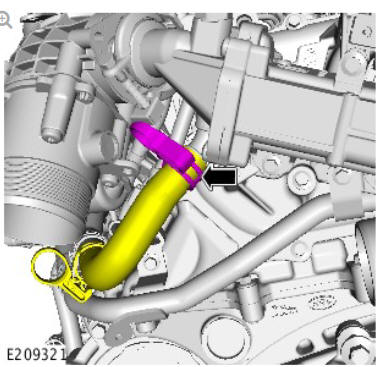 Engine Emission Control - Ingenium i4 2.0l Diesel High Pressure Exhaust Gas Recirculation Cooler (G2162458) / Removal and Installation