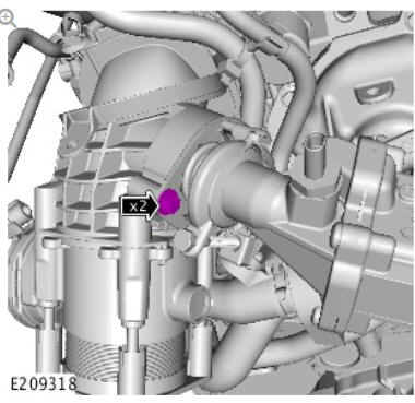 Engine Emission Control - Ingenium i4 2.0l Diesel High Pressure Exhaust Gas Recirculation Cooler (G2162458) / Removal and Installation