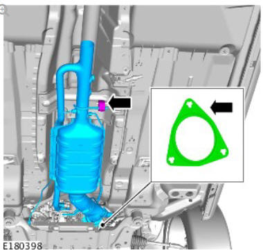 Exhaust - Ingenium i4 2.0l Diesel Diesel Particulate Filter - Vehicles With- Diesel Exhaust Fluid (G1880492) / Removal Installation
