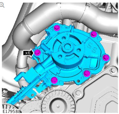 Engine Cooling - Ingenium i4 2.0l Diesel Coolant Pump (G1879556) / Removal and Installation