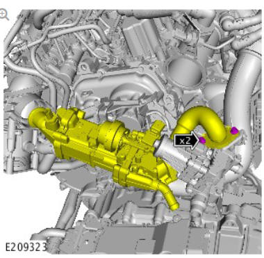 Engine Emission Control - Ingenium i4 2.0l Diesel High Pressure Exhaust Gas Recirculation Cooler (G2162458) / Removal and Installation