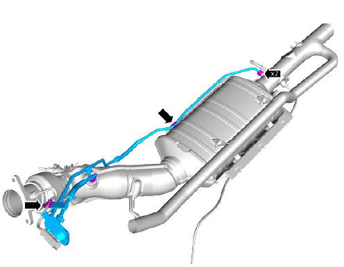 Exhaust - Ingenium i4 2.0l Diesel Diesel Particulate Filter - Vehicles With- Diesel Exhaust Fluid (G1880492) / Removal Installation