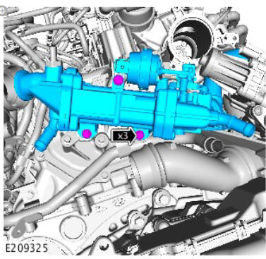 Engine Emission Control - Ingenium i4 2.0l Diesel High Pressure Exhaust Gas Recirculation Cooler (G2162458) / Removal and Installation