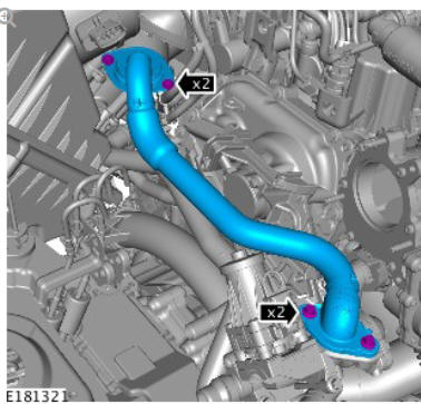 Engine Emission Control - Ingenium i4 2.0l Diesel High Pressure Exhaust Gas Recirculation Valve (G1875913) Removal and Installation
