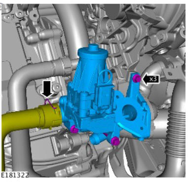 Engine Emission Control - Ingenium i4 2.0l Diesel High Pressure Exhaust Gas Recirculation Valve (G1875913) Removal and Installation