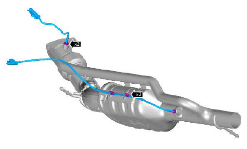 Exhaust - Ingenium i4 2.0l Diesel Diesel Particulate Filter - Vehicles Without- Diesel Exhaust Fluid (G1887685) / Removal Installation