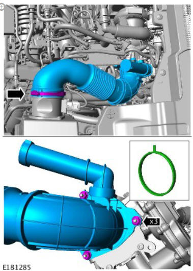 Engine Emission Control - Ingenium i4 2.0l Diesel Low Pressure Exhaust Gas Recirculation Valve (G1875911) Removal and Installation