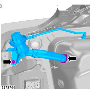 Engine Emission Control - Ingenium i4 2.0l Diesel Diesel Exhaust Fluid Filler Assembly (G1875908) / Removal and Installation